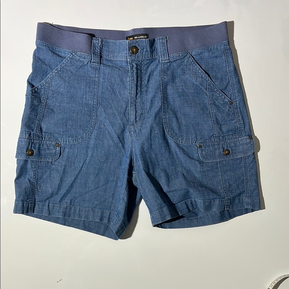 Lee Women's Denim Blue Cargo Shorts